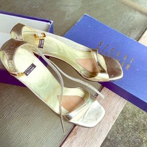 Stuart Weiztman golden sandals